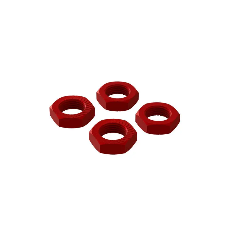 Arrma (Ar310906) Aluminum Wheel Nut, 17Mm Red (4) (Ara310906) 1