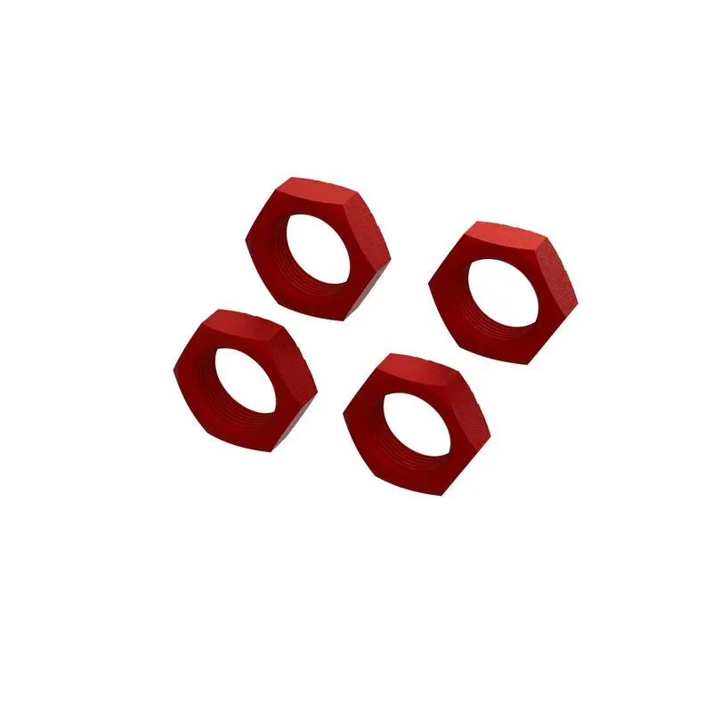 Arrma Aluminum Wheel Nut 24Mm, Red (4) (Ara310929) 1