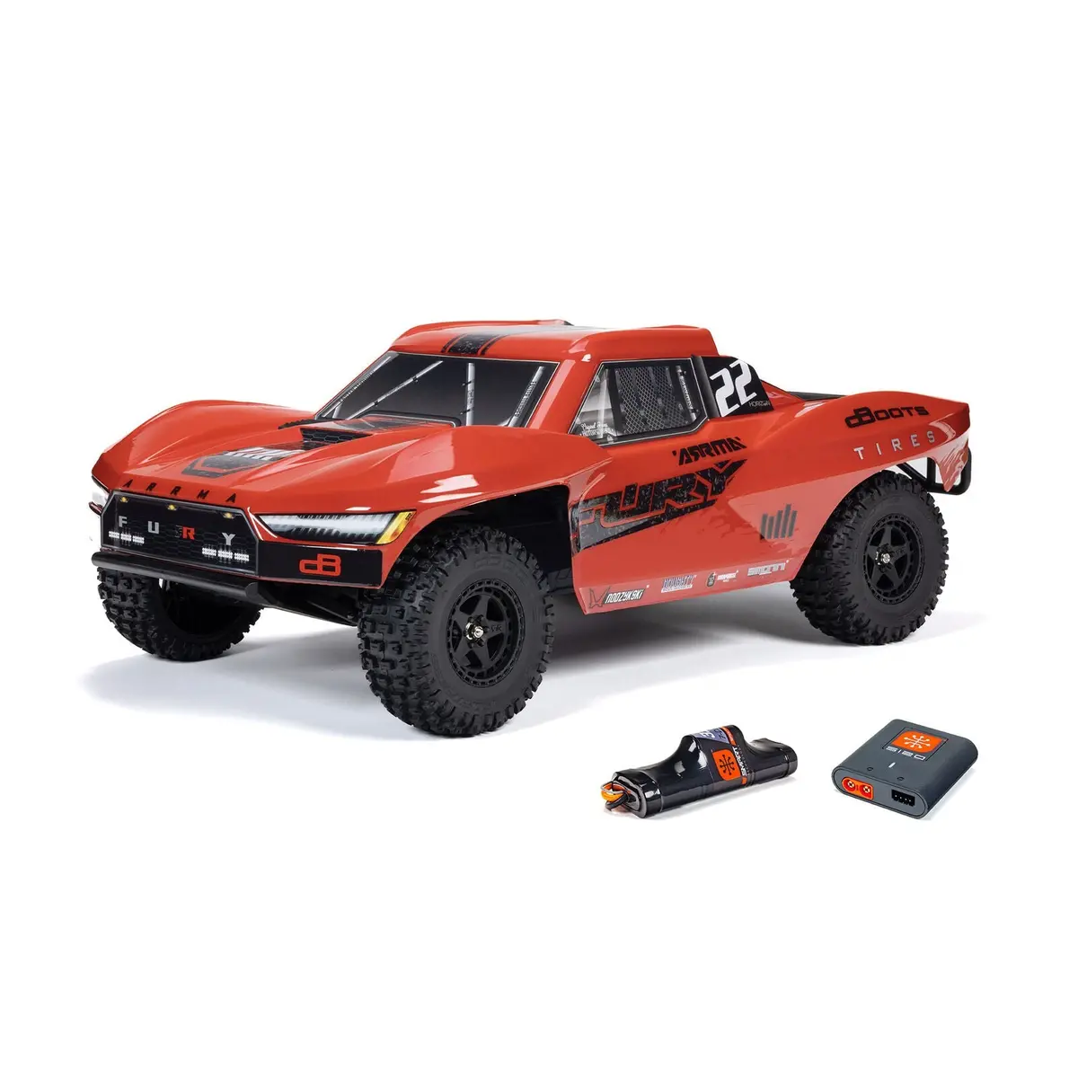 Arrma 1/10 Fury Mega 550 2Wd Short Course Truck Rtr With Battery & Charger (Ara3221st) 1