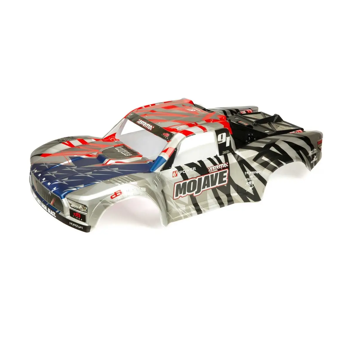 Arrma 1/7 Painted Body, Silver/Red: Mojave 6S Blx (Ara411005) 1