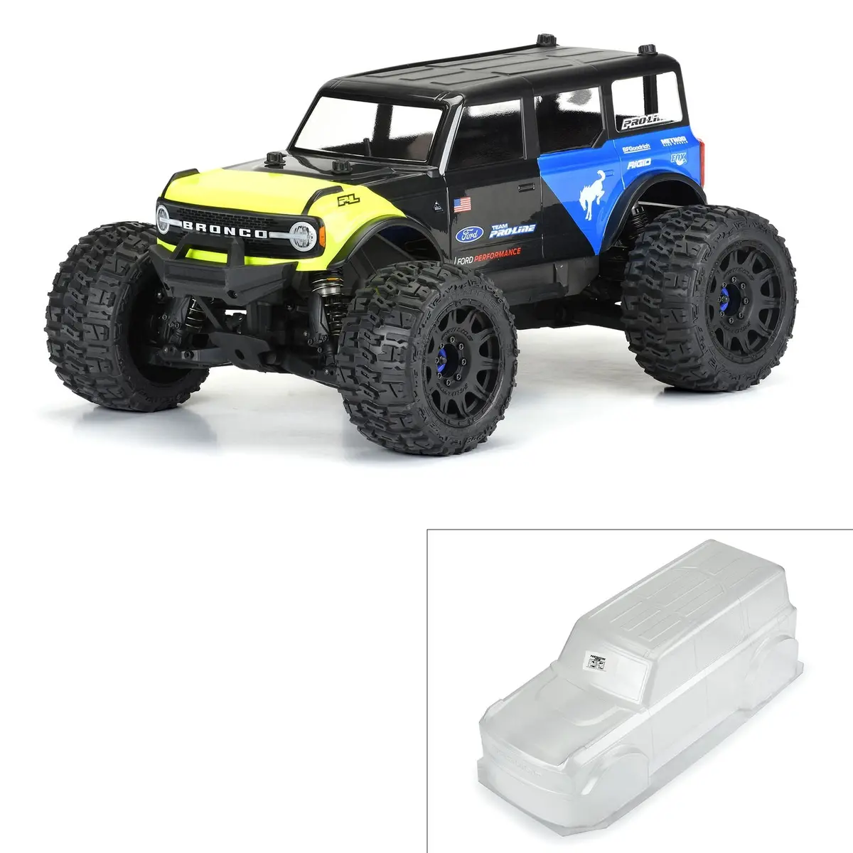 Pro-Line 1/8 2021 Ford Bronco Clear Body: Maxx, E-Revo 2.0 (Pro359400) 1