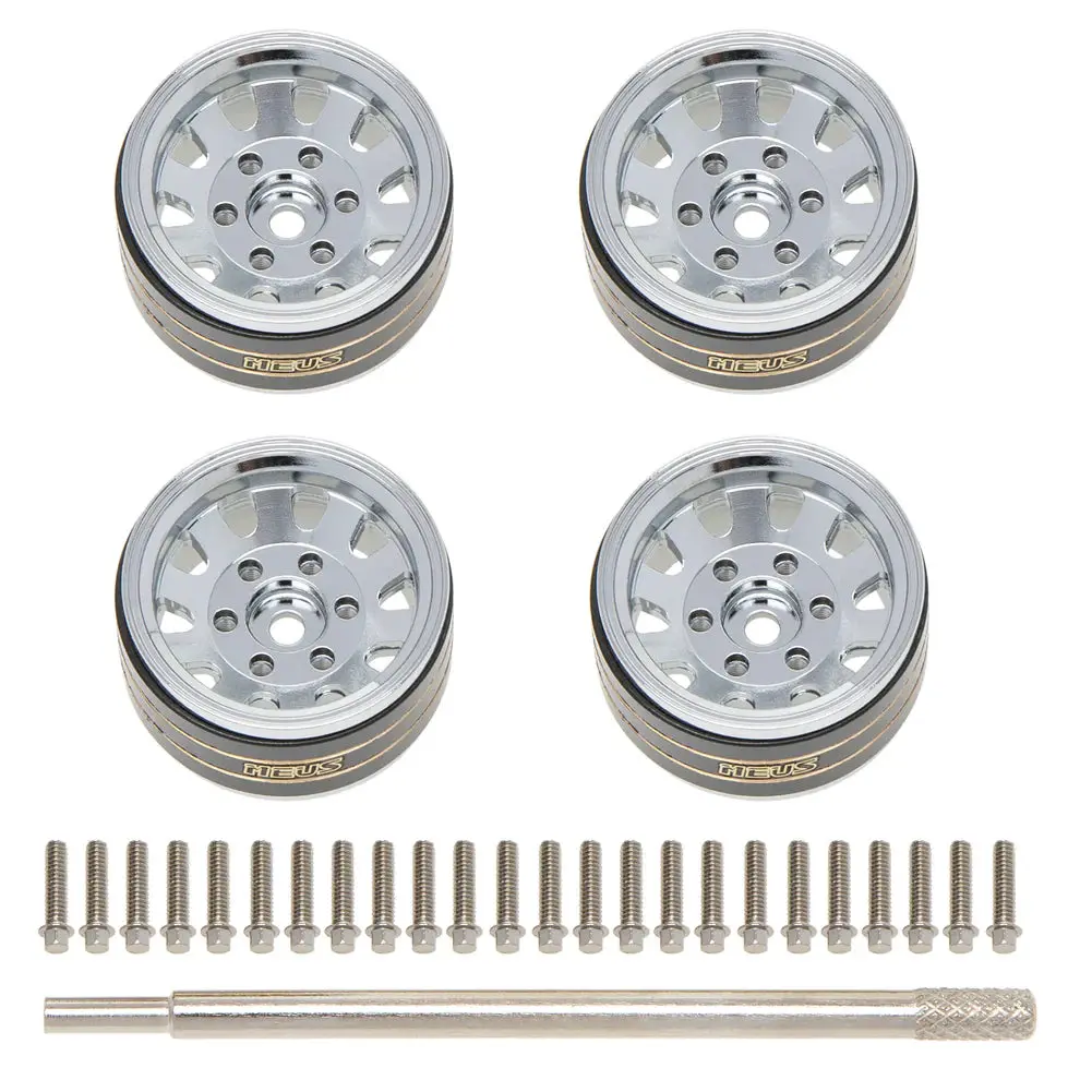 Meus Racing 1.0 Beadlock Wheel Aluminum Chrome-Plated Brass Inner Ring Negative Offset -3.25Mm - Ten Star B 1