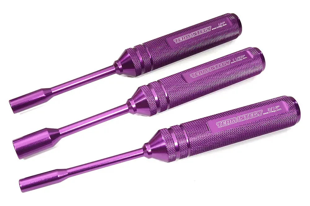 Progrip Standard Size 6061 Alloy Hex Nut Driver Set (3) 3/16, 1/4 & 11/32In 1