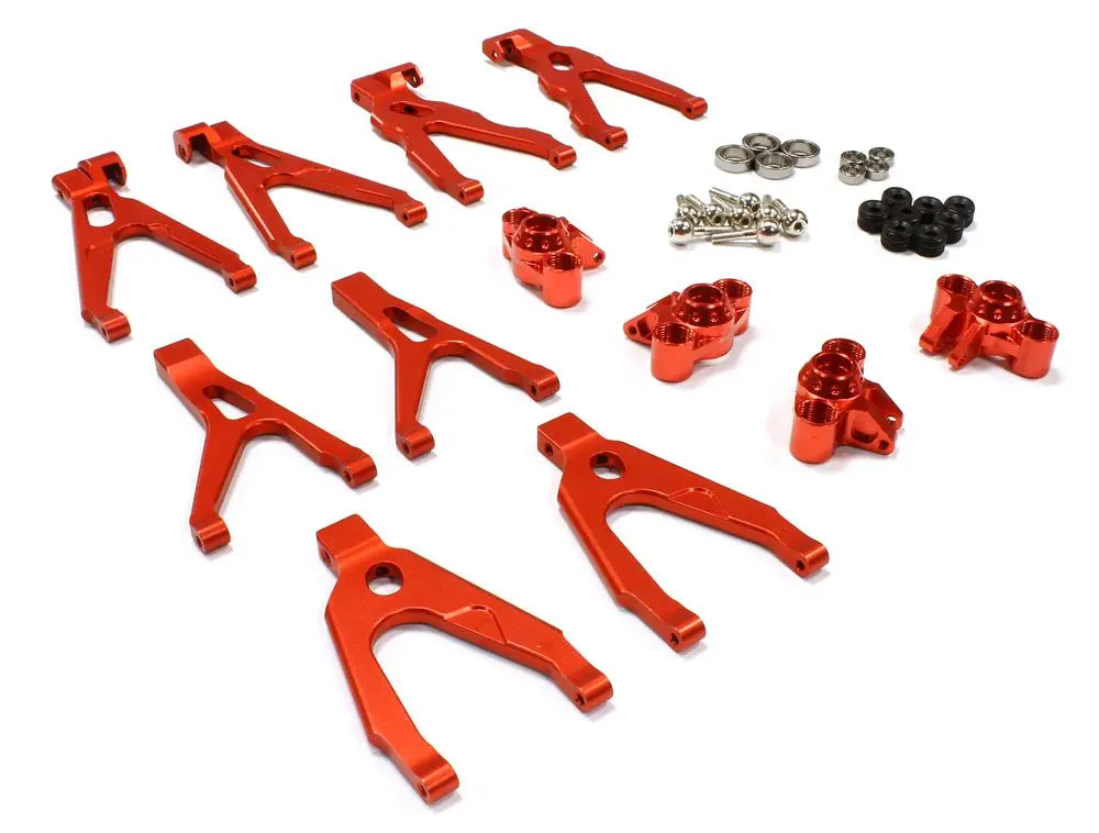 Integy Billet Machined Alloy Conversion Kit For 1/16 Traxxas E-Revo & Summit (C25620red) 1