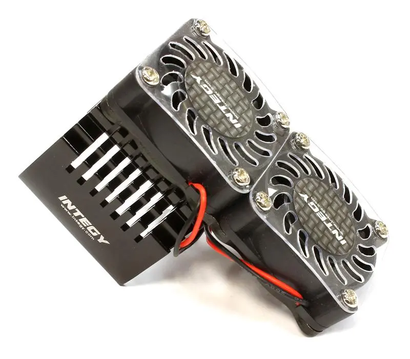 Integy Twin 40X40mm Hs Cooling Fan+Heatsink Mount For 40Mm O.D. Motor (C25728black) 1