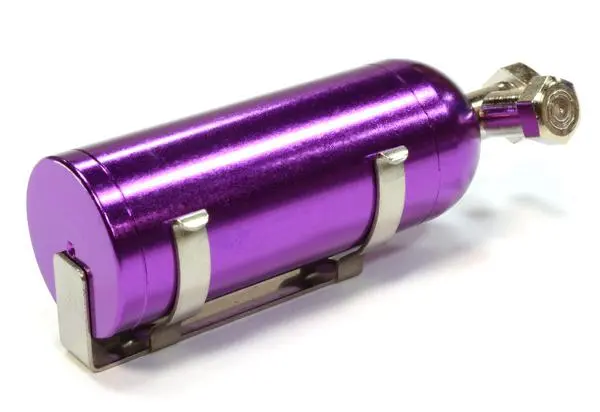 Integy Realistic 1/10 Scale Alloy Nitrous Bottle W/ Mounting Bracket & Hardware (C26027purple) 1