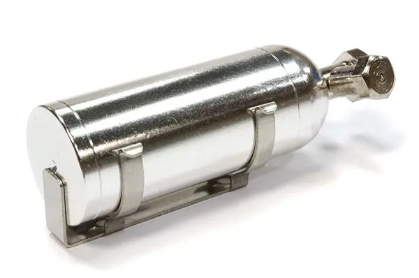 Integy Realistic 1/10 Scale Alloy Nitrous Bottle W/ Mounting Bracket & Hardware (C26027silver) 1