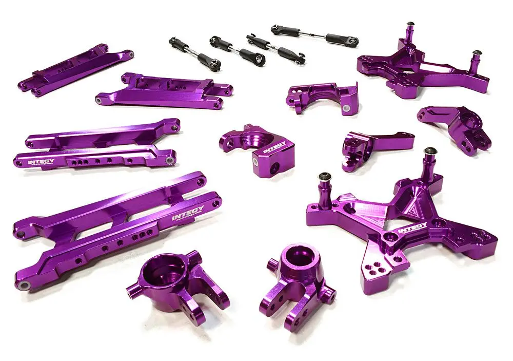 Integy Billet Machined T3 Suspension Kit For 1/10 Stampede 4X4 & Slash 4X4 (Non-Lcg) (C26319purple) 1