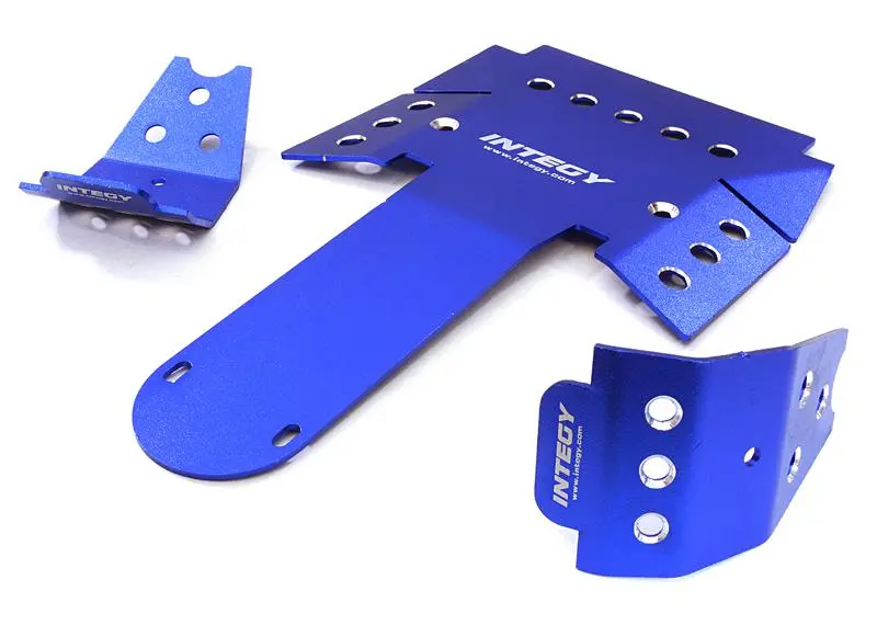 Integy Aluminum Alloy Skid Plate Set For Axial 1/10 Rr10 Bomber 4Wd (C27007blue) 1
