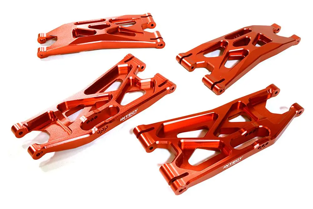 Integy Billet Machined Lower Suspension Arms (4) For Traxxas X-Maxx 4X4 (C27195red) 1