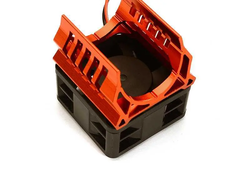 Integy Brushless Motor Heatsink+40X40mm Cooling Fan 16K Rpm For 1/16 E-Revo & Slash Vxl (C28595red) 1
