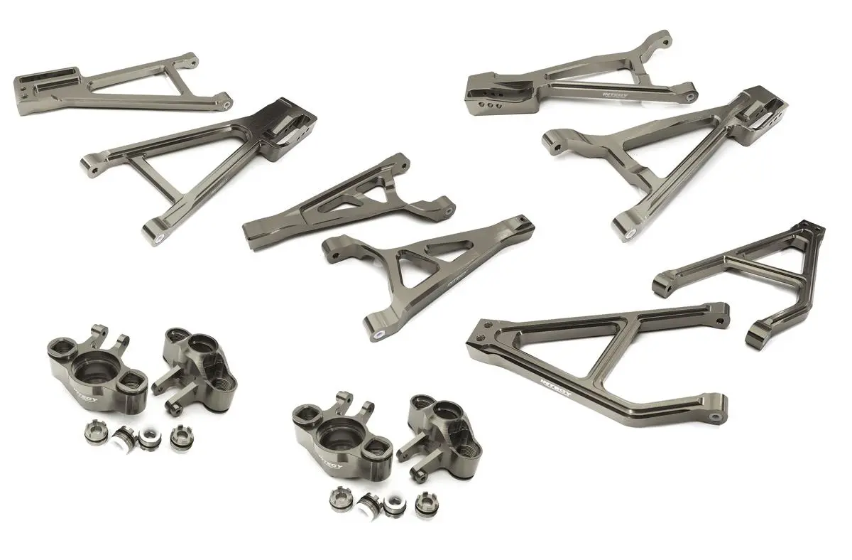 Integy Billet Machined Suspension Conversion Kit For Traxxas 1/10 E-Revo 2.0 (C28686grey) 1