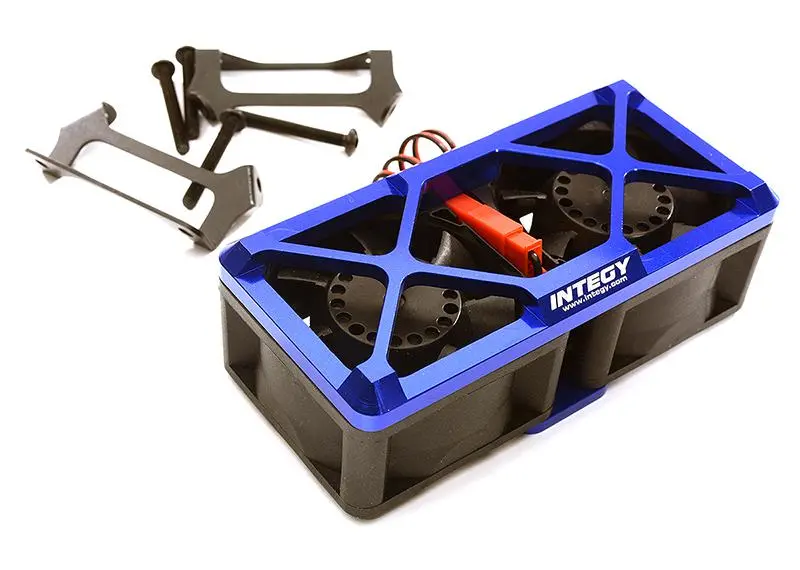 Integy Ultra High Speed Twin Cooling Fan Kit 17K Rpm For Traxxas X-Maxx (C28697blue) 1