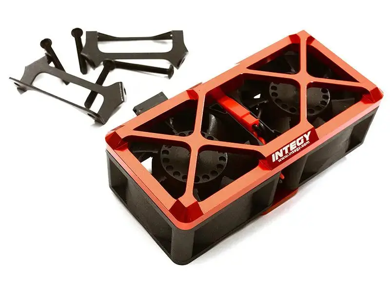 Integy Ultra High Speed Twin Cooling Fan Kit 17K Rpm For Traxxas X-Maxx (C28697red) 1