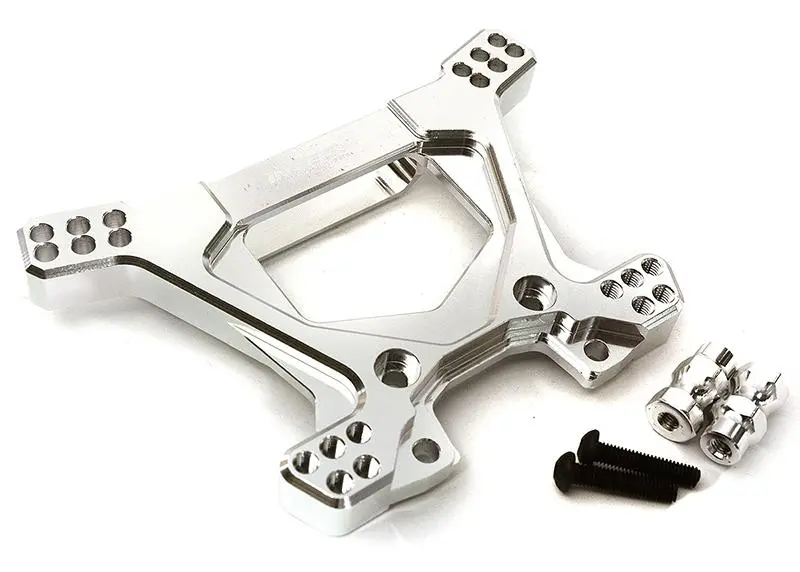 Integy Billet Machined Alloy Rear Shock Tower For Traxxas 1/10 Rustler 4X4 (C28740silver) 1