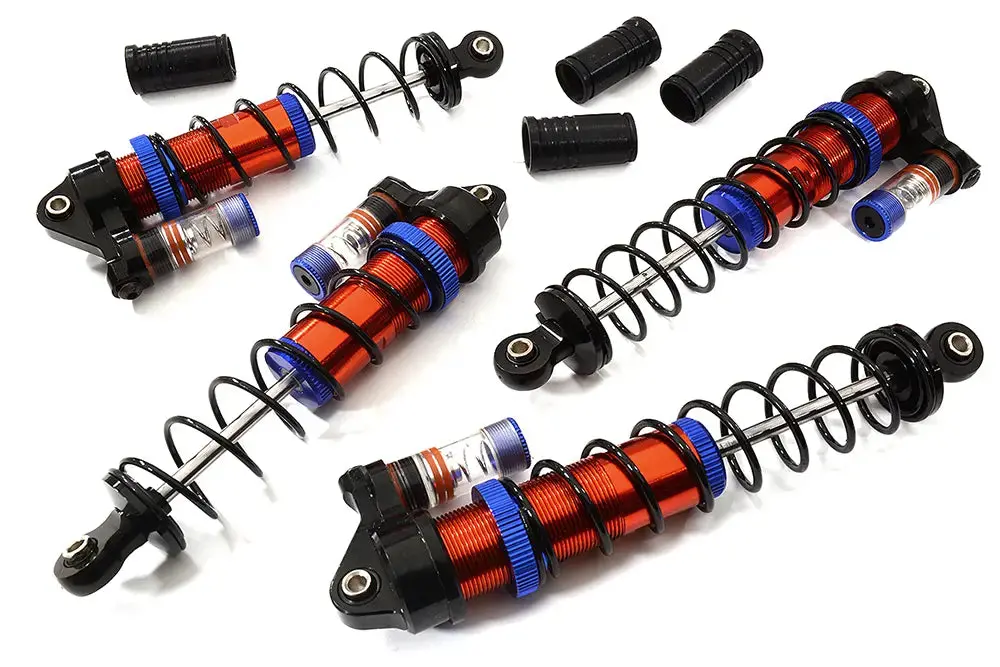 Integy Billet Machined Piggyback Shock Set For Arrma 1/10 Granite 4X4 3S Blx (C30939red) 1