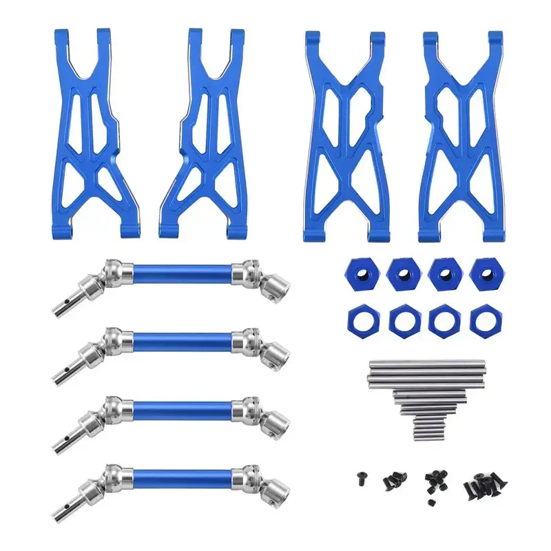 Integy Alloy Suspension Arms & Universal Shafts W/ 17Mm Hex For Arrma 1/8 Typhon 3S (C32724blue) 1