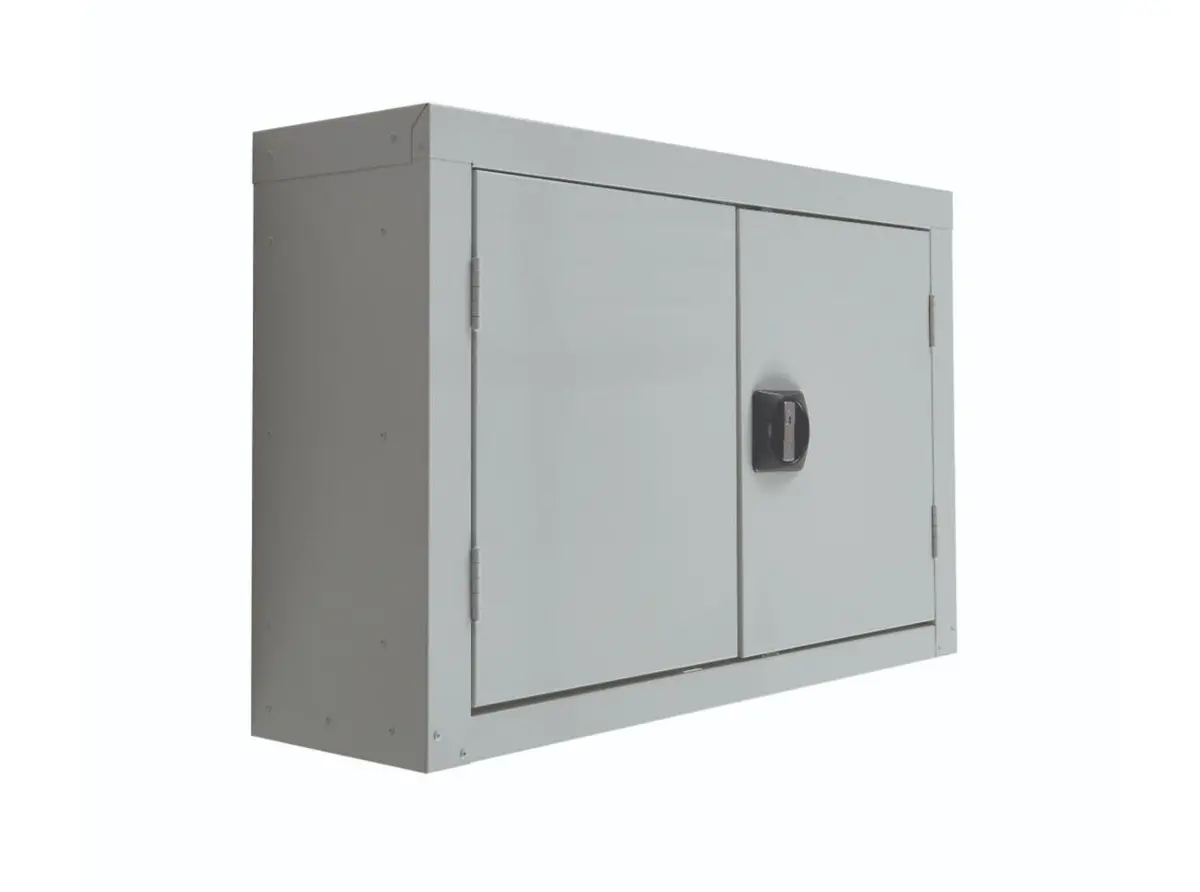 Wall-Mounted Perforated Tool And Parts Storage Cabinet 1