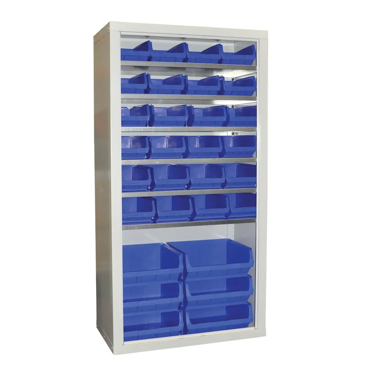 Parts Storage Cabinet With 24 X Size 4 And 6 X Size 6 Containers 1