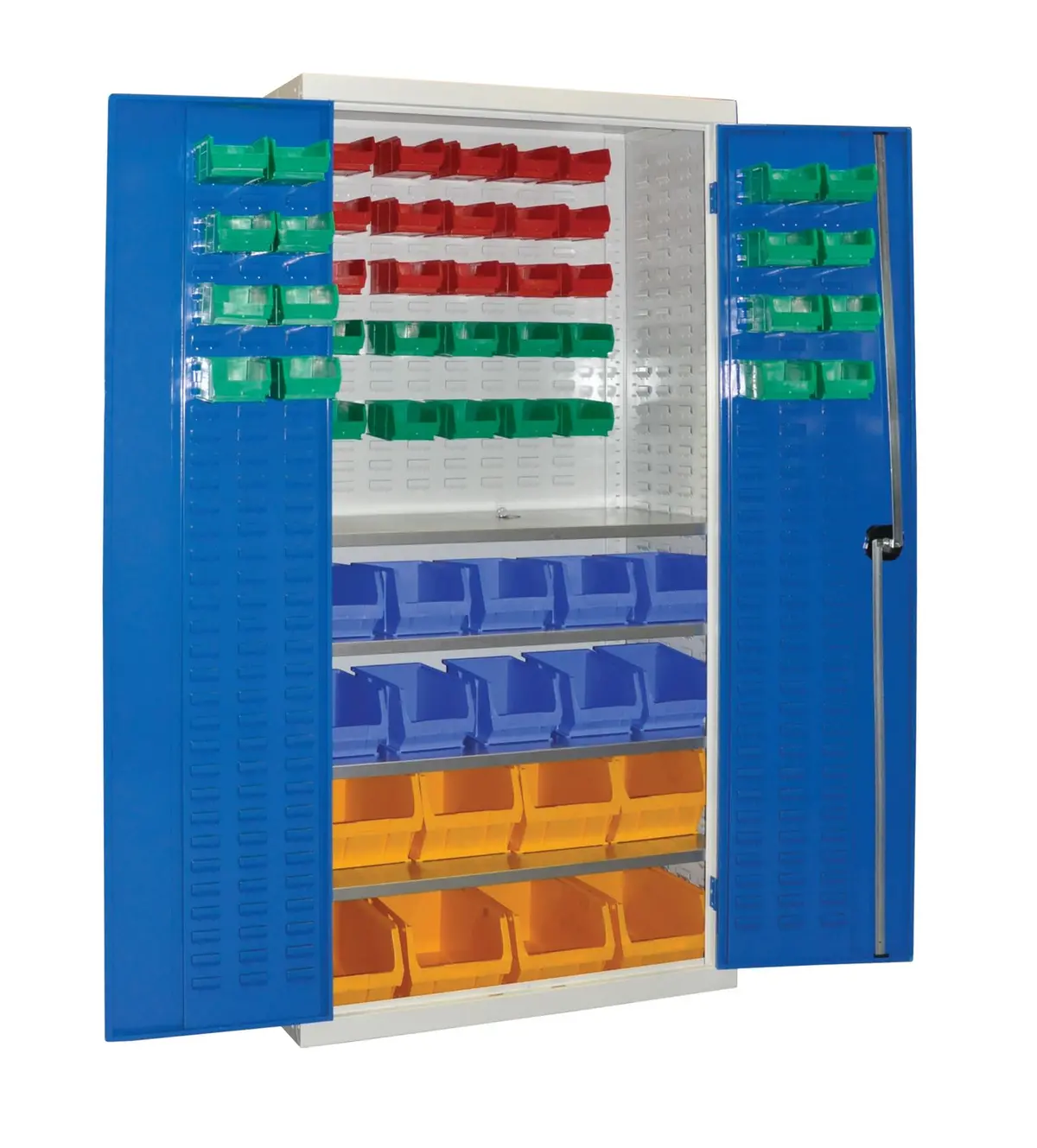 Parts Storage Cabinet With 10 X Size 3, 8 X Size 5 And 41 X Size 2 Containers 1