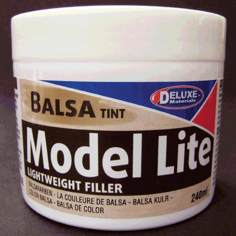 Deluxe  Model Lite Balsa Filler, Balsa Brown: 240Cc (Dlmbd6) 1