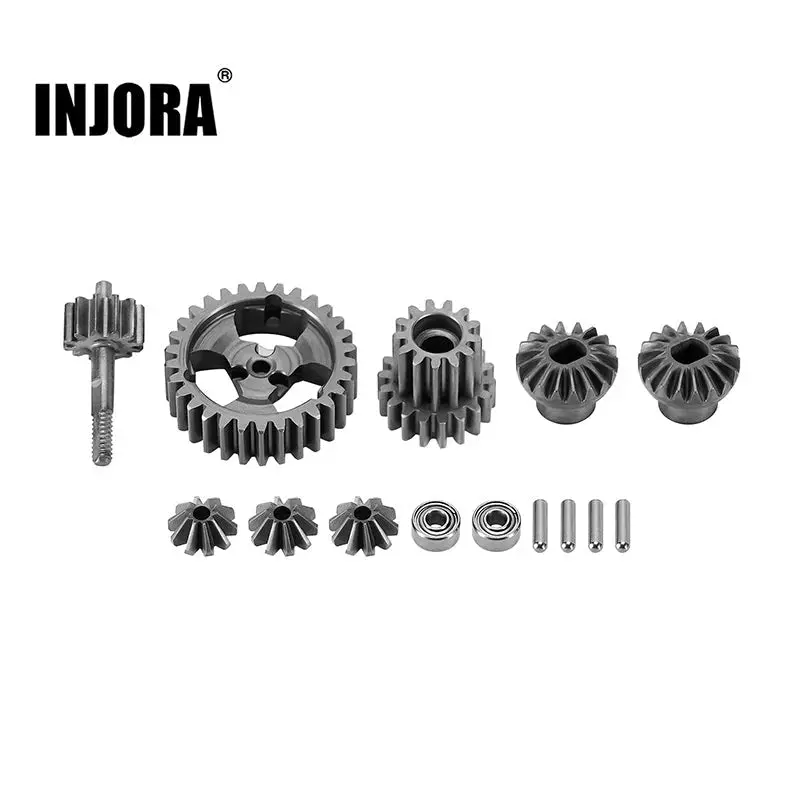 Injora: Stainless Steel Transmission Gear Set For 1/24 Losi Micro-B (Los-10) 1