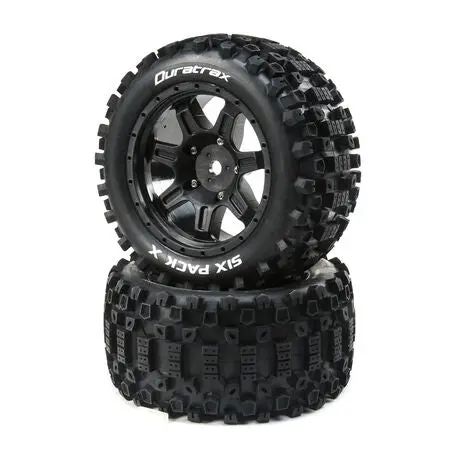 Duratrax Six Pack X Belted Mounted Black 24Mm (2) (Dtxc5502) 1