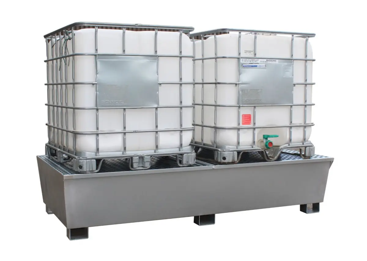 Galvanised Steel Double Ibc Bund Pallet 1