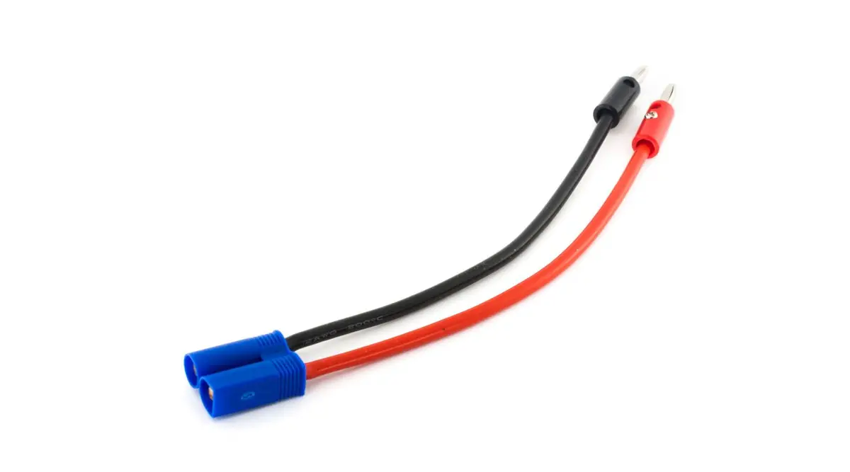E-Flite Ec5 Device Charge Lead With 6" Wire & Jacks, 12 Awg (Eflaec512) 1