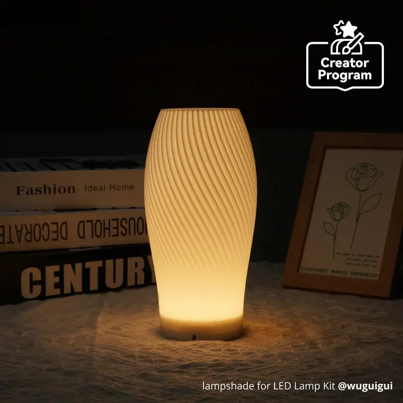 Bambu Lampshade For Led Lamp Kit (Mh001) 1