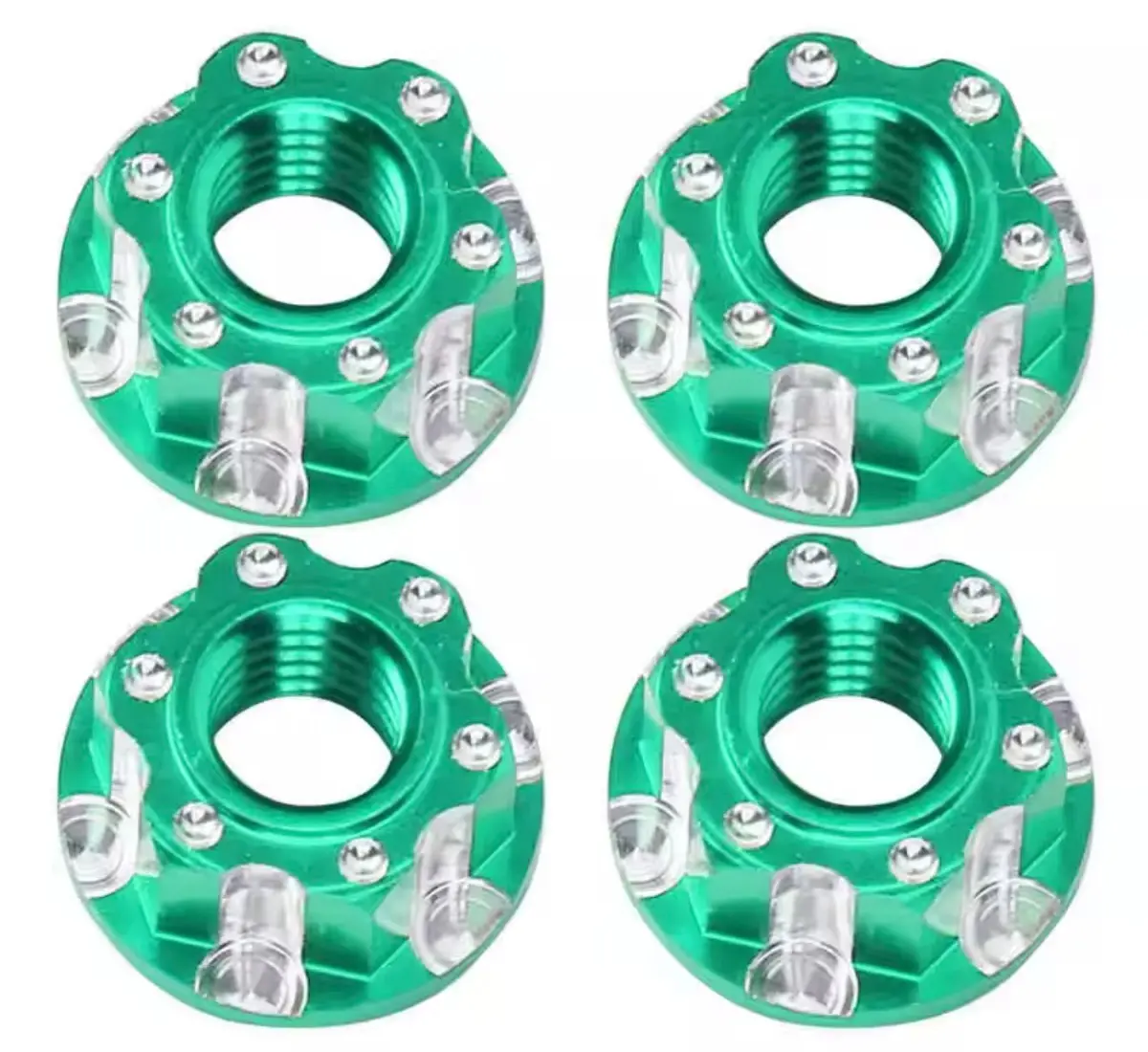 Rpm Hex Aluminium M4 Serated Wheel Nuts (4) 1