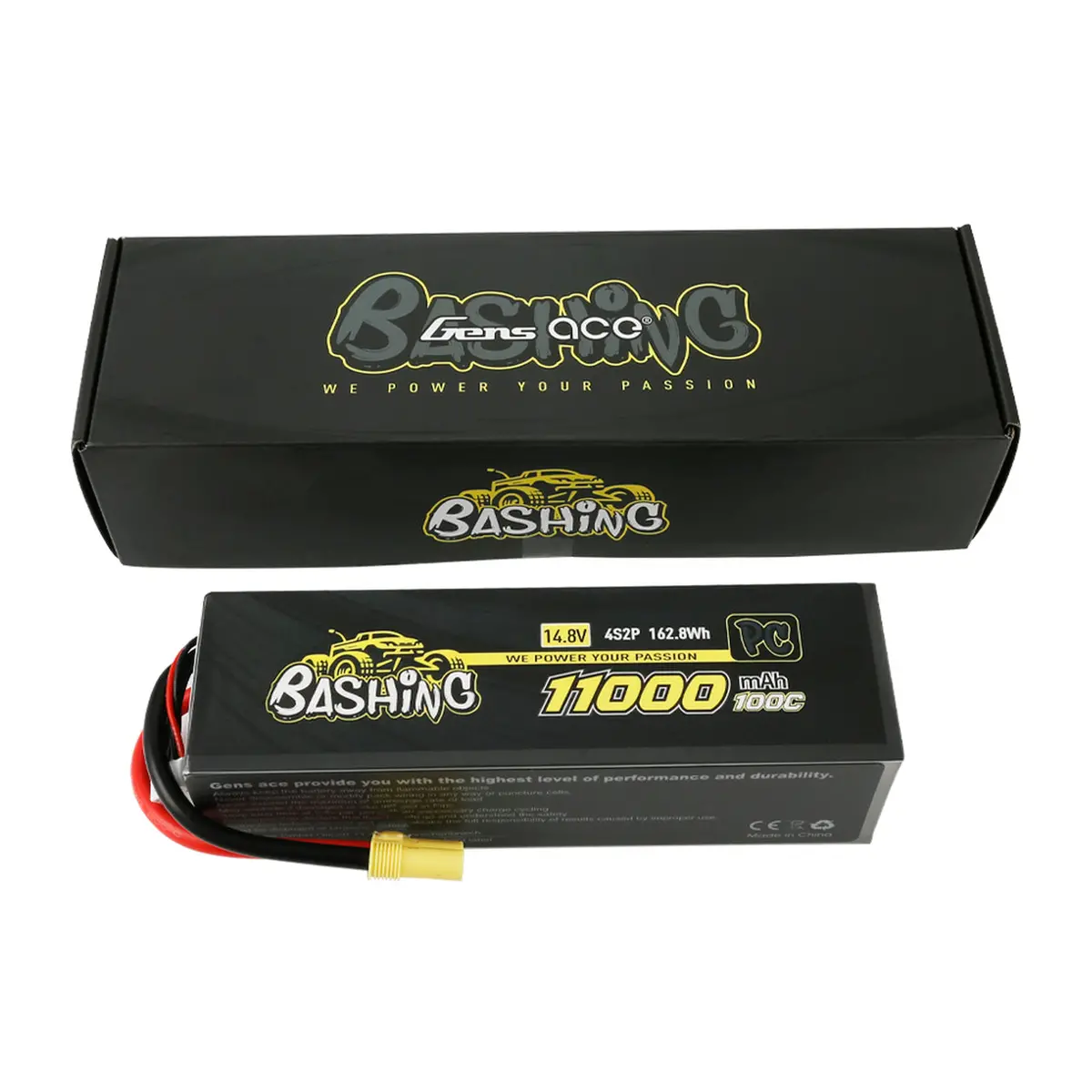 Gens Ace Bashing Pro 14.8V 100C 4S2p 11000Mah Lipo Battery Pack With Ec5 Plug 1