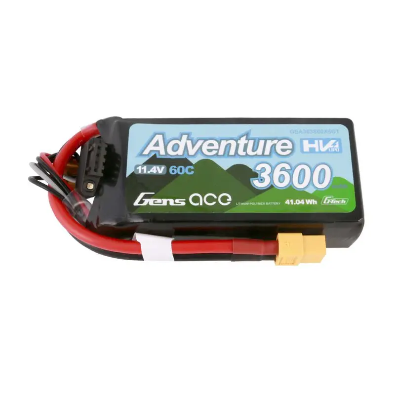 Gens Ace 11.4V 3600Mah 3S 60C G-Tech Smart Lipo Battery: Xt60 Item No. Gens Ace - (Gea363s60x6gt) 1