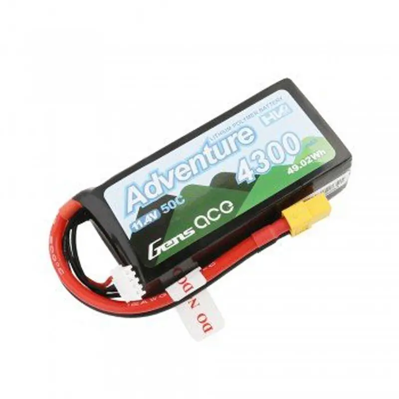 Gens Ace Adventure High Voltage 4300Mah 3S1p 11.4V 60C Lipo Battery With Xt60 Plug 1