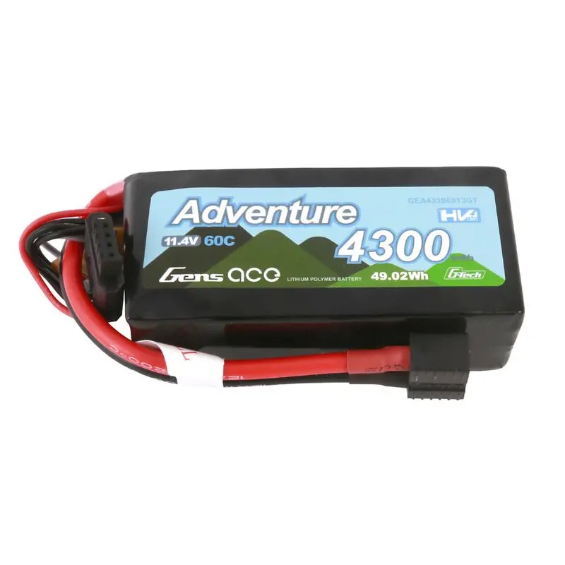 Gens Ace 11.4V 4300Mah 3S 60C G-Tech Smart Lipo Battery: Universal 1