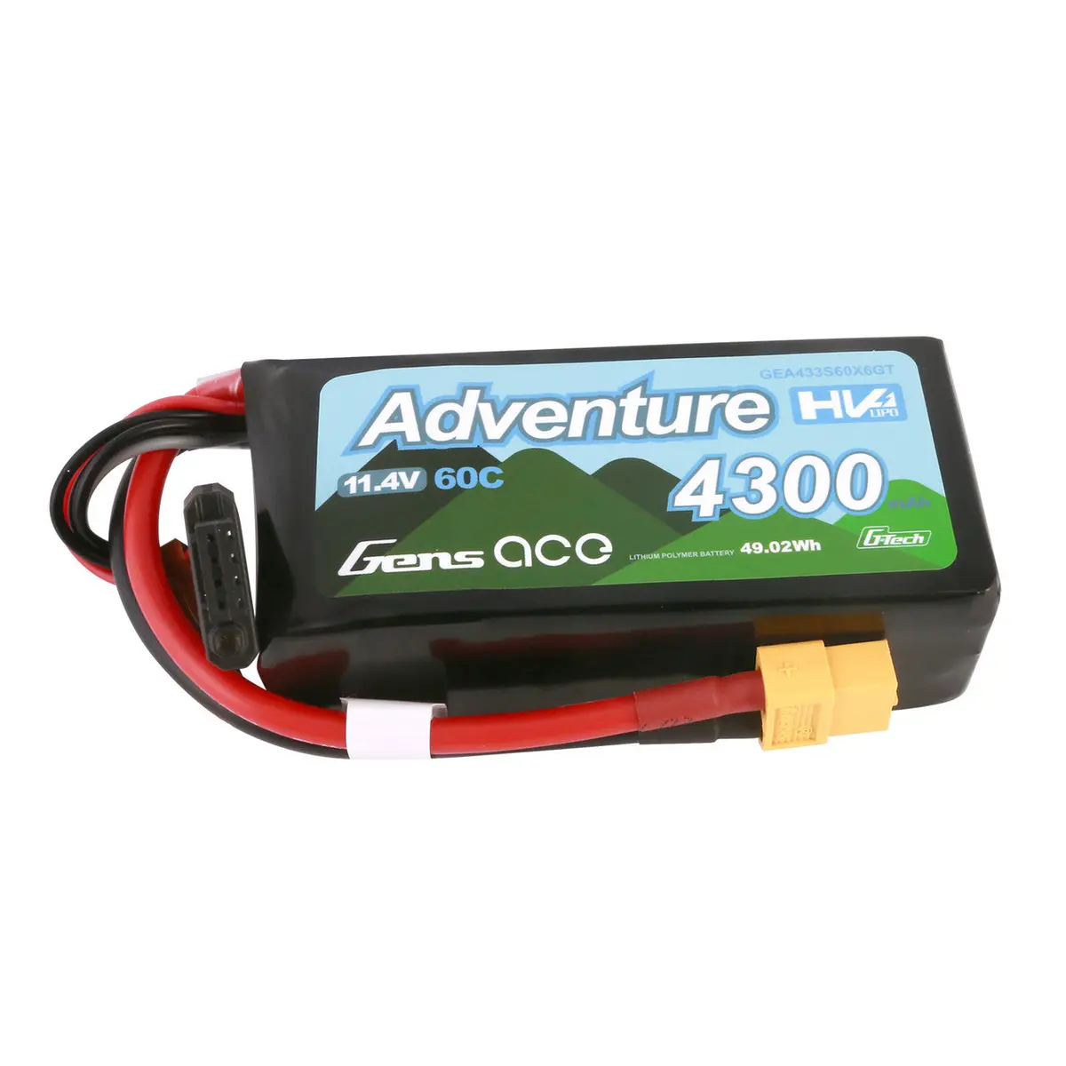 Gens Ace Adventure High Voltage 4300Mah 3S1p 11.4V 60C G-Techlipo Battery With Xt60 Plug 1