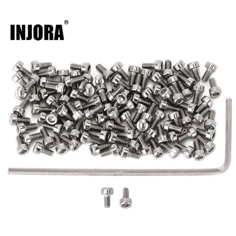Injora 100Pcs M1.4*3Mm Hex Socket Screws For Injora 1.0" Wheel Rims 1