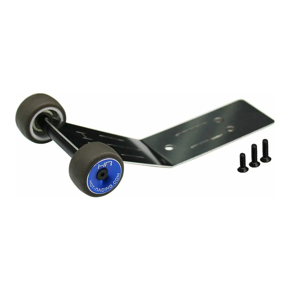 Hot Racing: Stainless Steel Wheel Bar, 1/10 Traxxas Mini Maxx, Blue 1