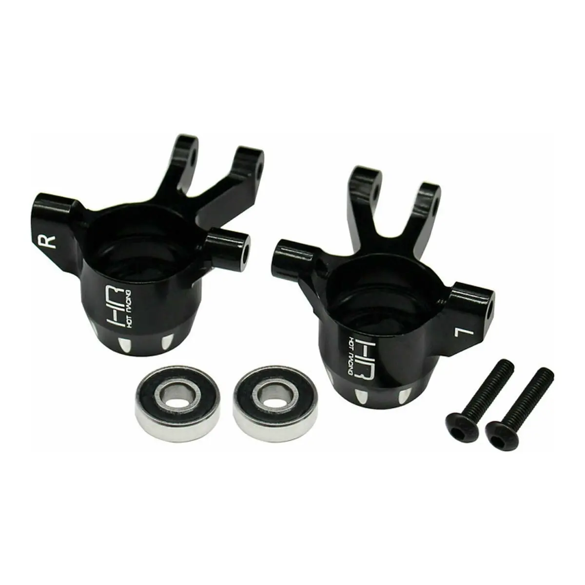 Hot Racing: Aluminum Steering Block Set W/ Heavy Duty Bearings, 1/10 Traxxas Mini Maxx (Hrammx21m01) 1