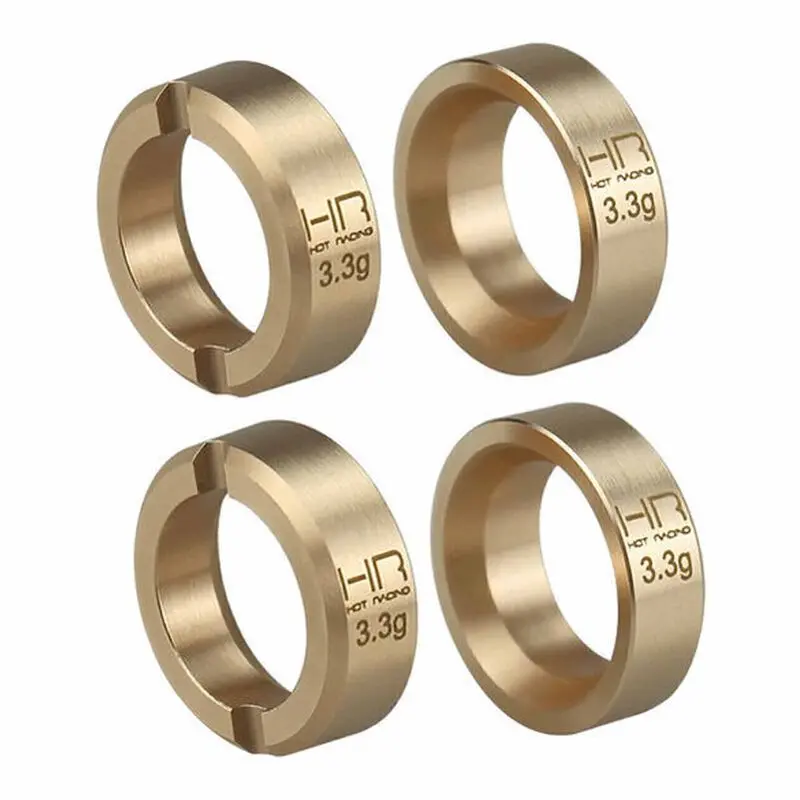 Hot Racing Brass 3.3G Wheel Weights, 1/30 Axial Scx30 1