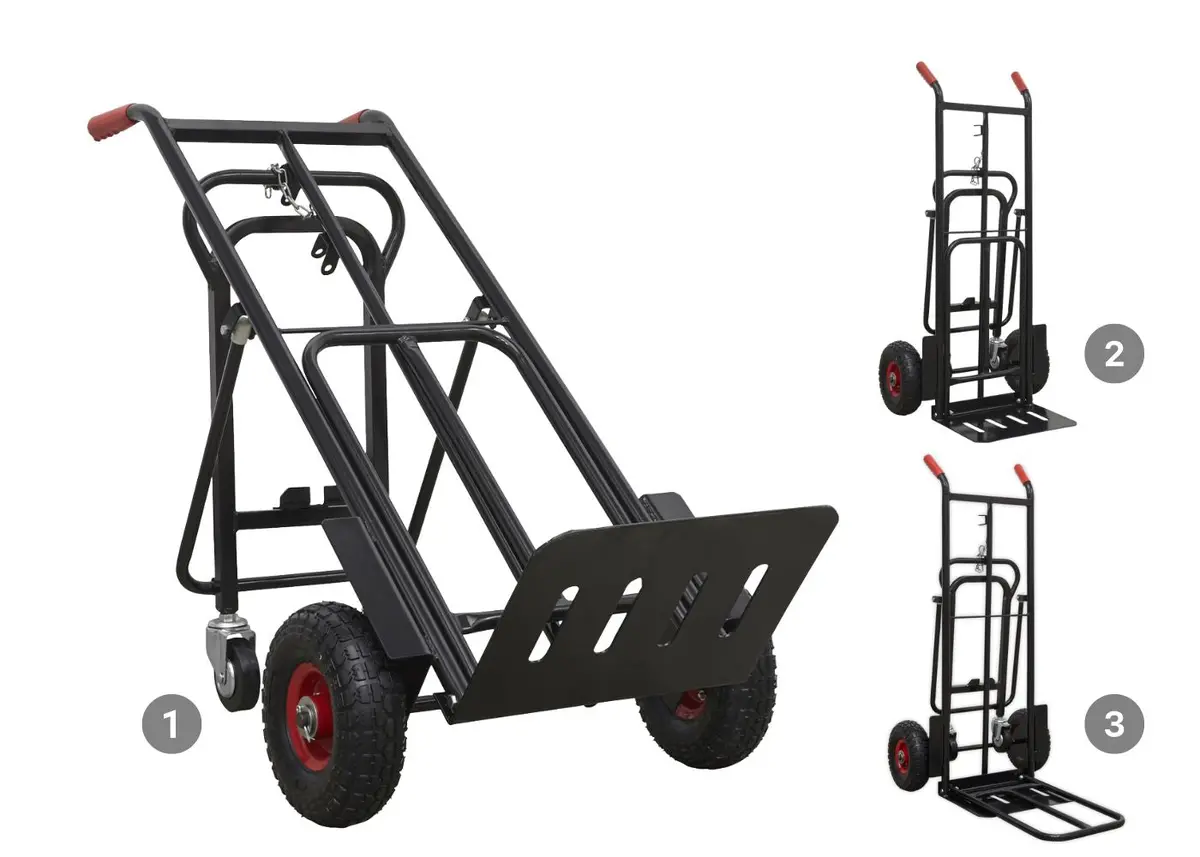 Heavy-Duty 3 Position Sack Truck With Pneumatic Tyres - 300Kg Capacity 1