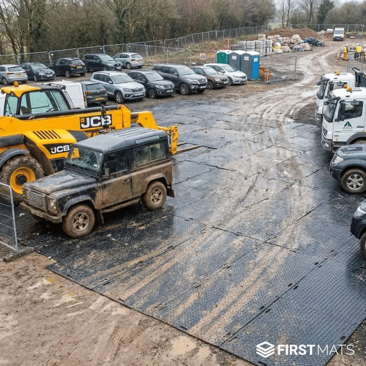 Heavy-Duty Temporary Car Park Mats 1
