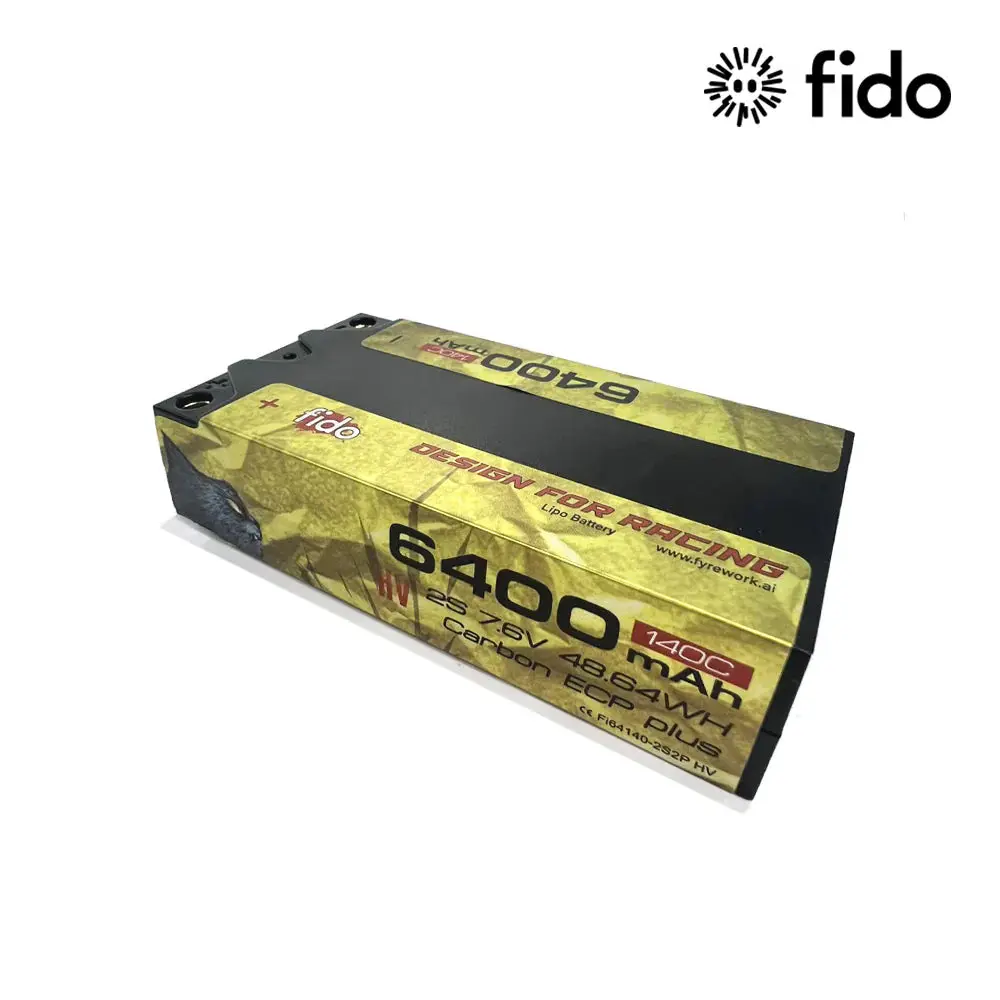 Fido 6400Mah 2S 7.6V 140C Hv Shorty Lipo Battery 1