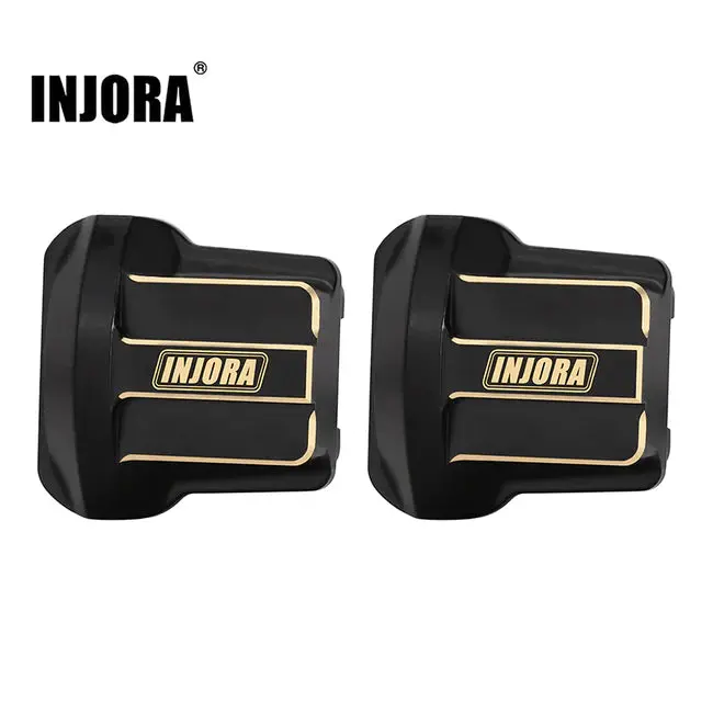 Injora 11G/Pcs Black Brass Front Rear Axle Diff Covers For 1/18 Trx4m (2) (4M-01Bk) 1