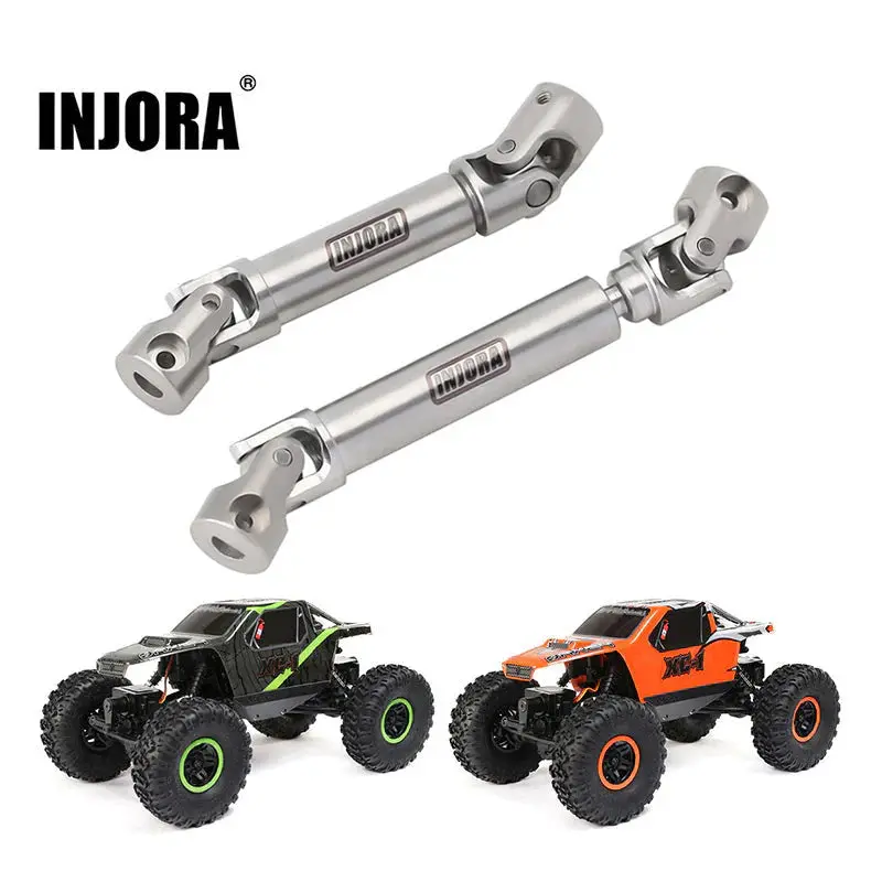 Injora: Stainless Steel Drive Shafts With D Shaped Hole For 1/24 Axial Ax24 1