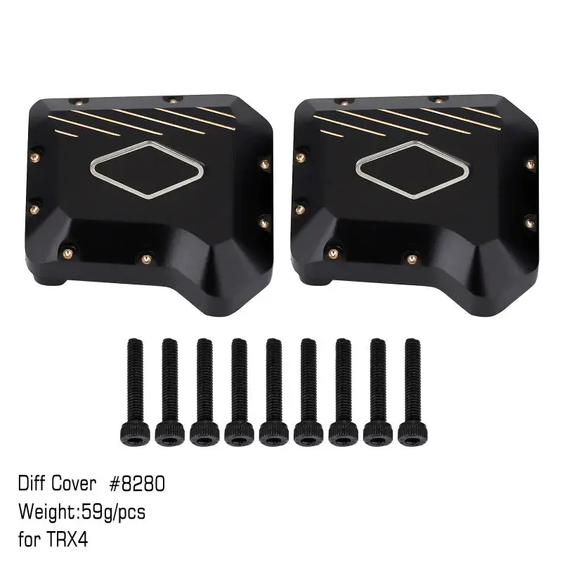 Injora Black Coating Brass Diff Cover #8280 For Trx-4 (Trx4-8280Bk) 1