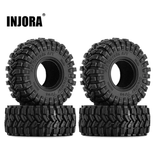 Injora King Trekker 1.0" 58*24Mm S5 All Terrain Tires For 1/18 1/24 Rc Crawlers (4) (T1017) 1