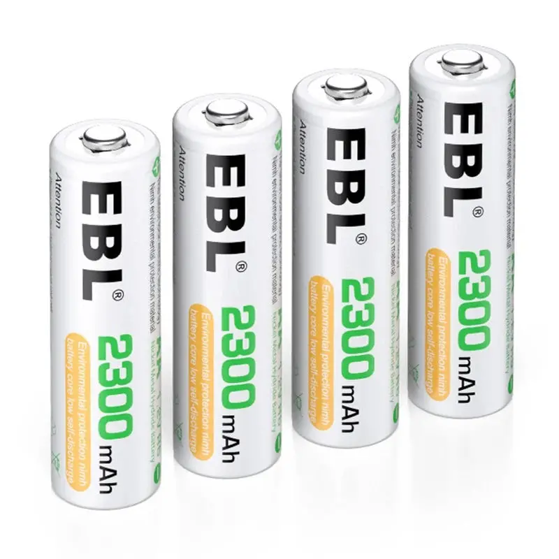 Ebl Pack Of 4 Aa Batteries Rechargeable Nimh 2300Mah Everyday Battery 1