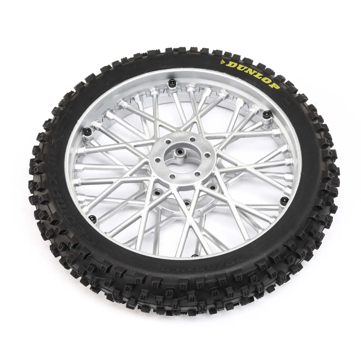 Losi Dunlop Mx53 Front Tire Mounted, Chrome: Promoto-Mx (Los46006) 1