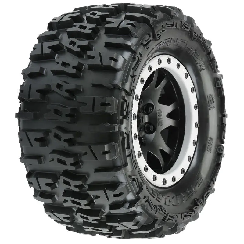 Pro-Line 1/5 Trencher Pro-Loc F/R 4.3" X-Maxx Mtd 24Mm Blk/Gry Impulse (2) (Pro1015113) 1